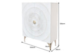 Highboard GOLDEN SUNSET 120cm 3D mango wood white gold handmade