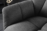 Armchair PAPILLON 83-90cm rotatable 360° flat woven fabric anthracite
