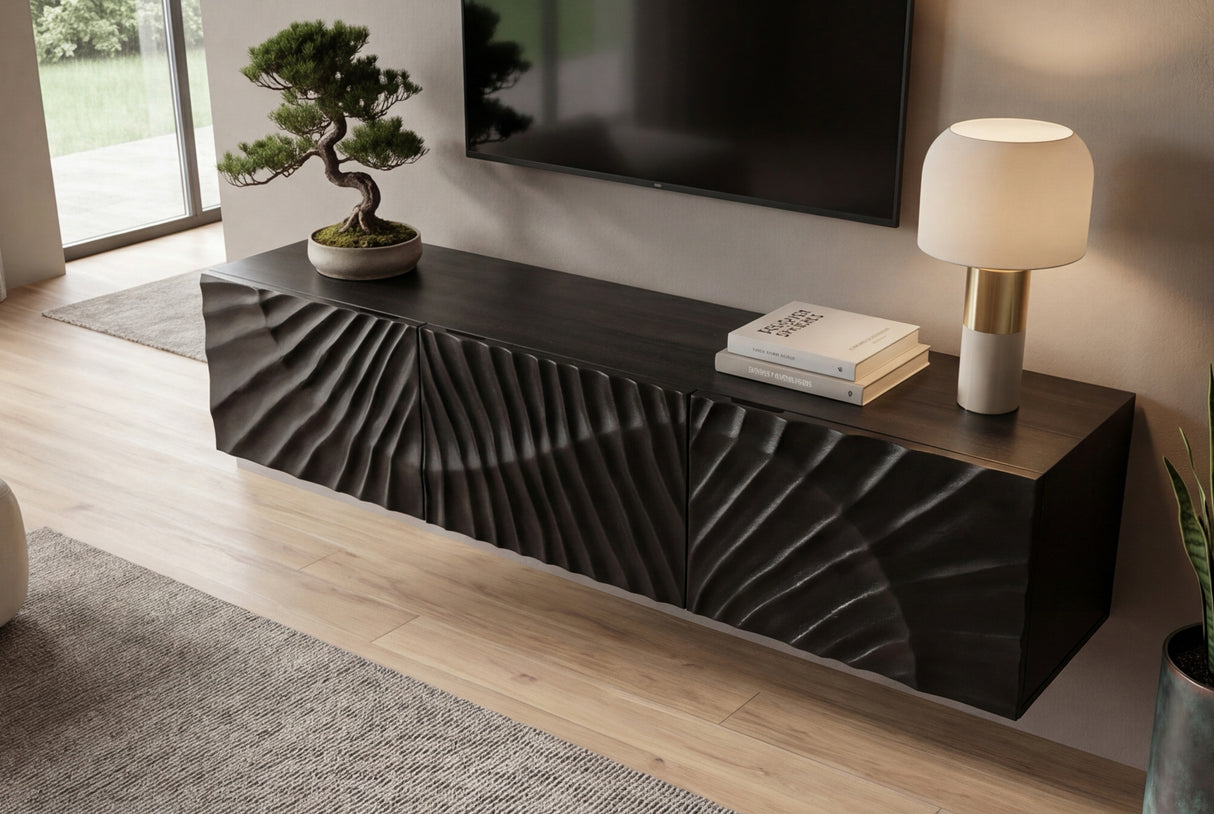TV-Board SCORPION 160cm 3D hanging mango black