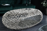 Coffee table ORGANIC LEAF 120cm silver