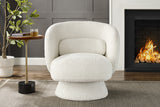 Sessel BOSSA NOVA drehbar Bouclé weiß