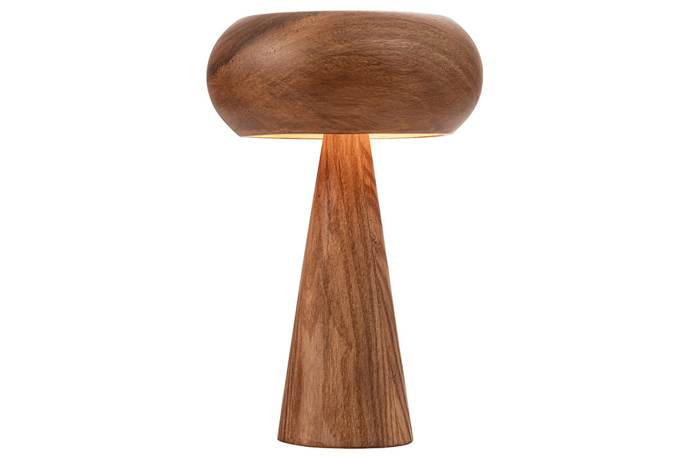 Table Lamp ALVA 40cm iron and acacia wood natural
