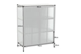 Vitrine DURA STEEL 102cm Riffelglas schwarz