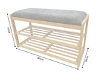 Shoeshelf ZEN-BO 80cm bamboo natural grey
