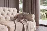 Schlafsofa MAISON BELLE AFFAIRE 220cm Samt Vogue Champagner Beige