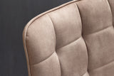 Stuhl ROADSTAR Samt Champagner-Beige mit schwarzen Metallbeinen