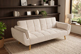 Sofa bed BOUTIQUE 215cm 3-seater cord beige