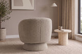 Armchair BOSSA NOVA 360° rotatable bouclé taupe