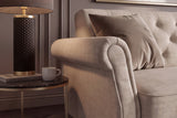Schlafsofa MAISON BELLE AFFAIRE 220cm Samt Vogue Champagner Beige