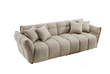Sofa CLOUD 260cm 3-Sitzer XXL Bouclé Champagner Greige