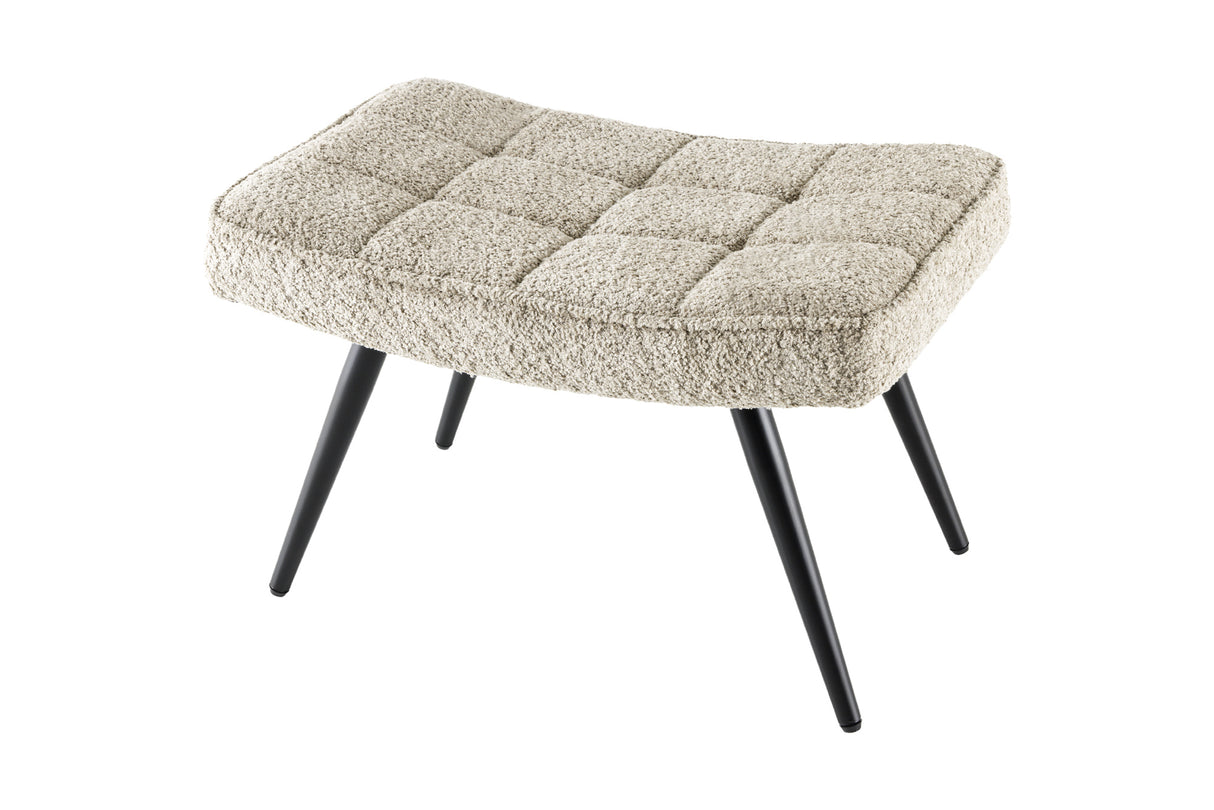 Hocker SCANDINAVIA 40cm Bouclé Champagner Greige