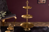 Etagere ORIENT 65cm 3 trays with hammer stroke effect gold
