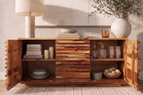 Sideboard RELIEF 160cm sheesham wood