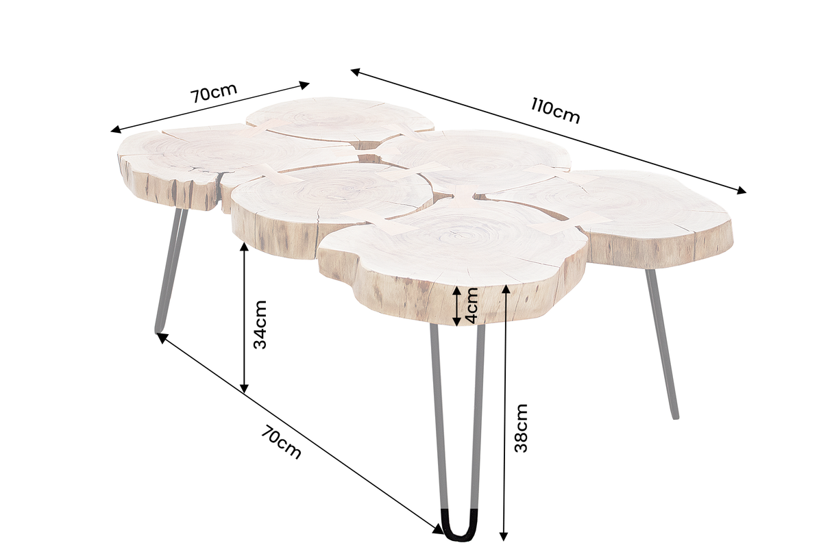 Couchtisch GOA 115cm Akazienholz natur
