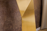 Konsole EXTRAVAGANCIA 140cm mit champagnergoldenen Beinen und weißer Marmorplatte