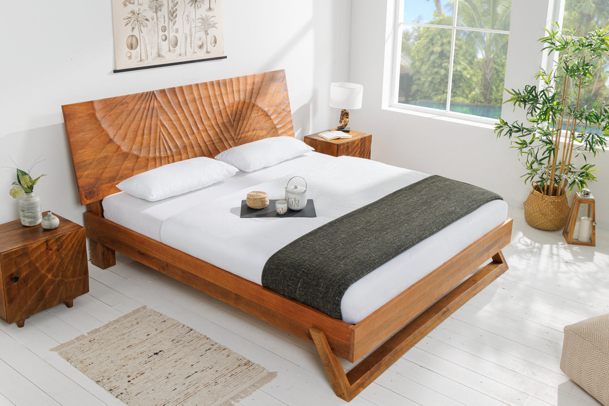 Bed SCORPION 180x200cm mango wood brown