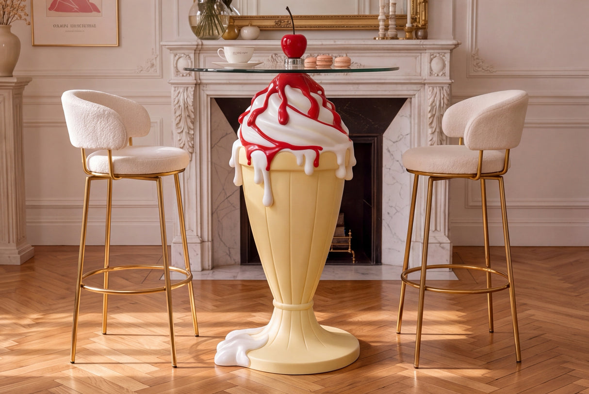 Bistrotisch SWEET SOCIETY Soft Pop 90cm pastellgelb weiß