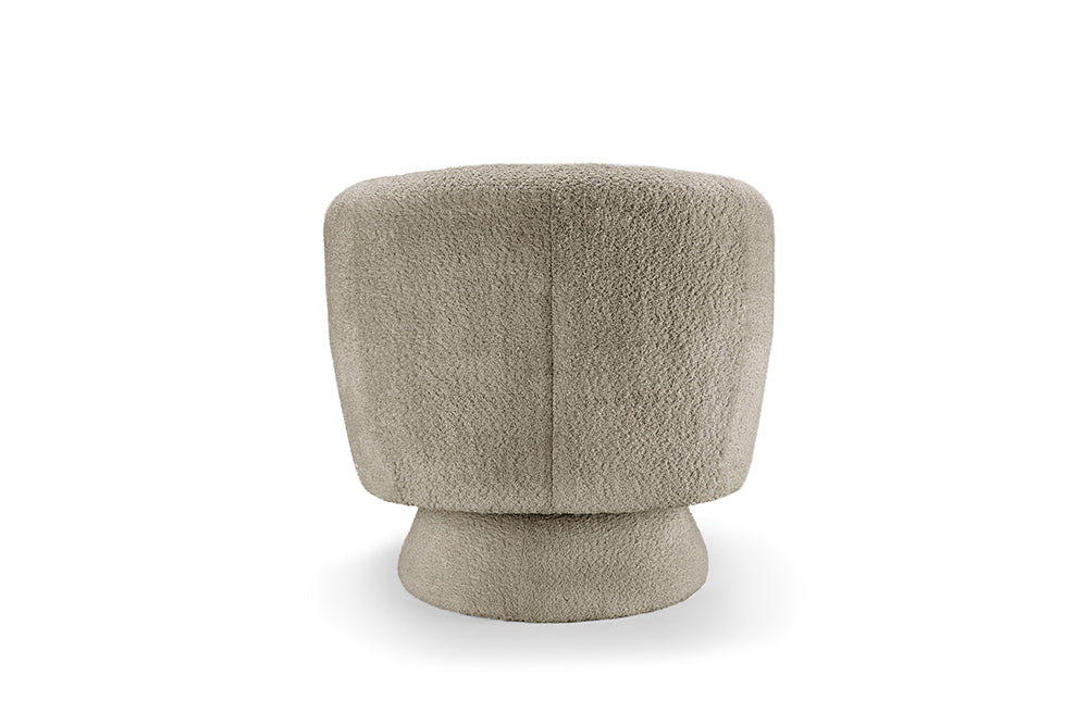 Armchair BOSSA NOVA rotatable bouclé taupe