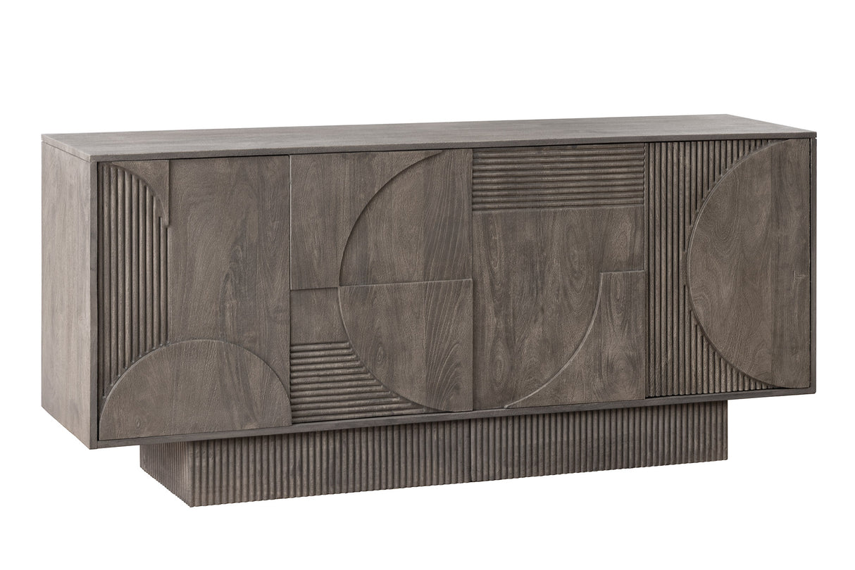 Sideboard ART DECO 170cm 3D Mangoholz grau