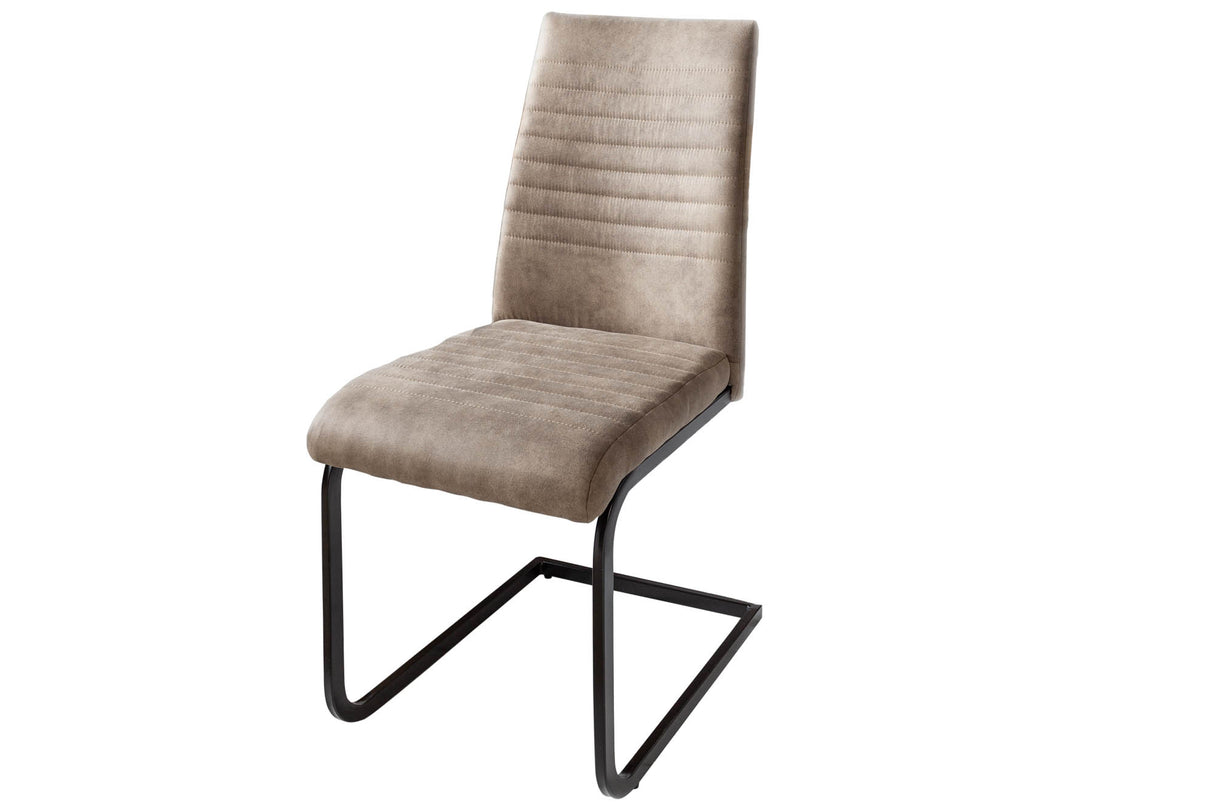 Cantilever chair APARTMENT microfibre antique taupe black