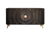 Sideboard GOLDEN SUNSET 140cm 3D mango wood black