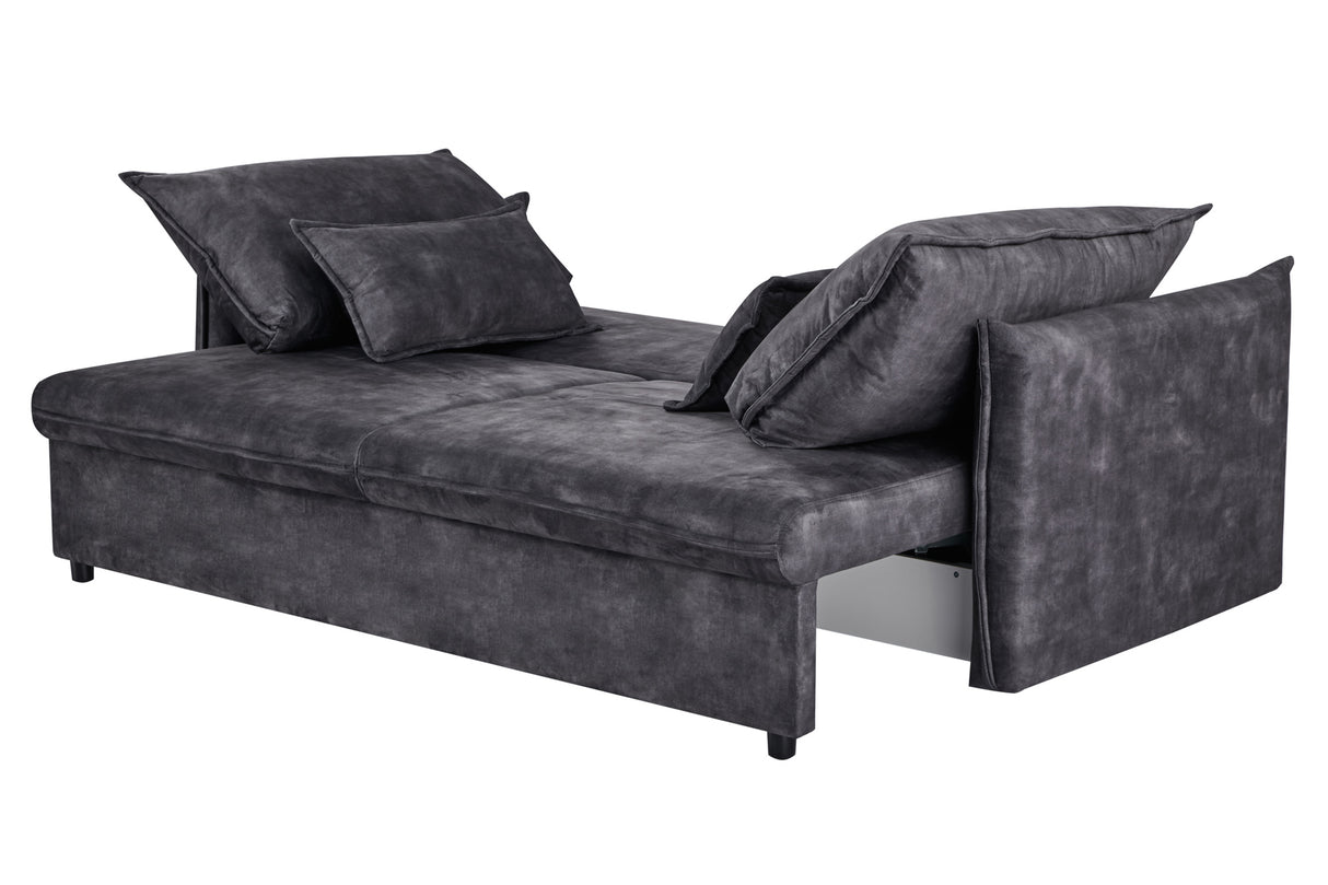 Schlafsofa APARTMENT 215cm 3-Sitzer Samt grau
