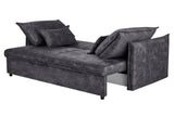 Schlafsofa APARTMENT 215cm 3-Sitzer Samt grau