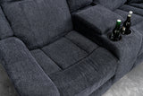 Cinema armchair HOLLYWOD 5-seater textured fabric dark grey