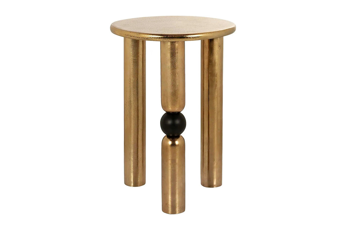 Side table ABSTRACT 55cm w/ black bullet gold