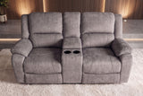 Kinosessel HOLLYWOOD 2-Sitzer Relaxfunktion mit Stauraum Samt grau