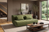 Schlafsofa ELYPSE 200cm 3-Sitzer Chenille grün