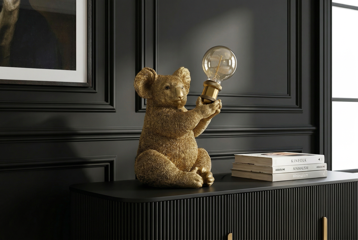 Tischleuchte KOALA 30 cm Goldskulptur
