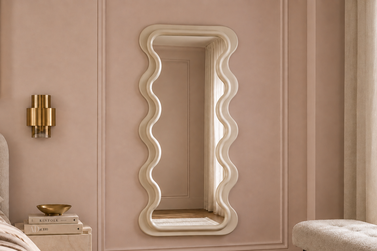 Wall mirror CURVY 160cm greige