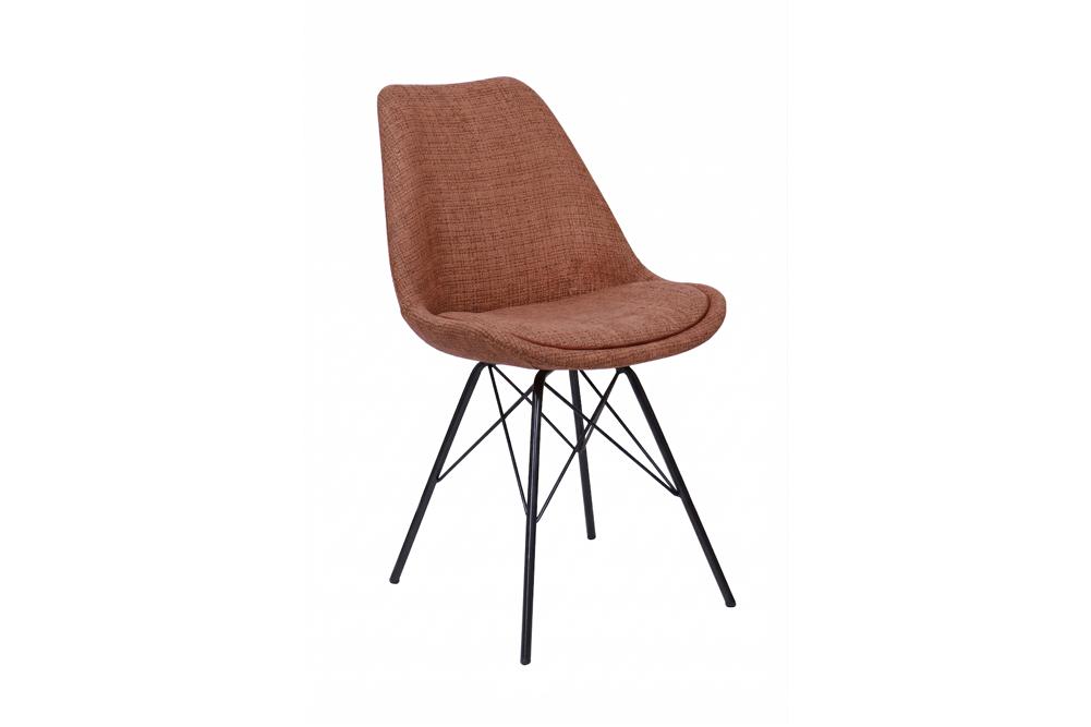 Chair SCANDINAVIA MEISTERSTÜCK textured fabric brown