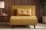 Sleeping chair SMART MULTIFUNCTION 100cm velvet mustard yellow