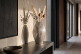 Decor Vase ELEGANCE 30cm with hammer stroke effect silver