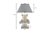Tischleuchte BULLDOG 55 cm, gold, schwarzer Schirm