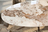 Dining table PANDORA 220cm oval ceramic bronze