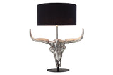 Table lamp EL TORO 70cm linen shade black