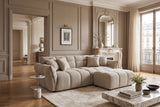 Sofa CLOUD 260cm 3-Sitzer XXL Bouclé Champagner Greige
