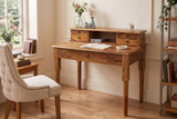 Davenport office desk HEMINGWAY 90cm sheesham wood brown