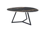 Couchtisch MARVELOUS 90cm Aurora Oro Keramik Schwarzgold Sand