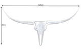 Wanddeko Geweih BULL 120cm Aluminium silber