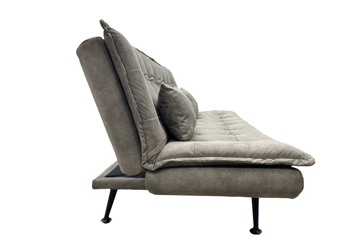 Sofa bed JAZZ 195cm 3-seater microfibre taupe