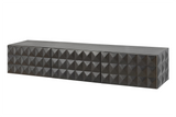 TV-Board VULCANO 160cm 3D hängend mit Kabelloch Mangoholz schwarz