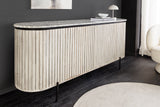 Sideboard ADLON 170cm Marmorplatte weiß Mangoholz grau