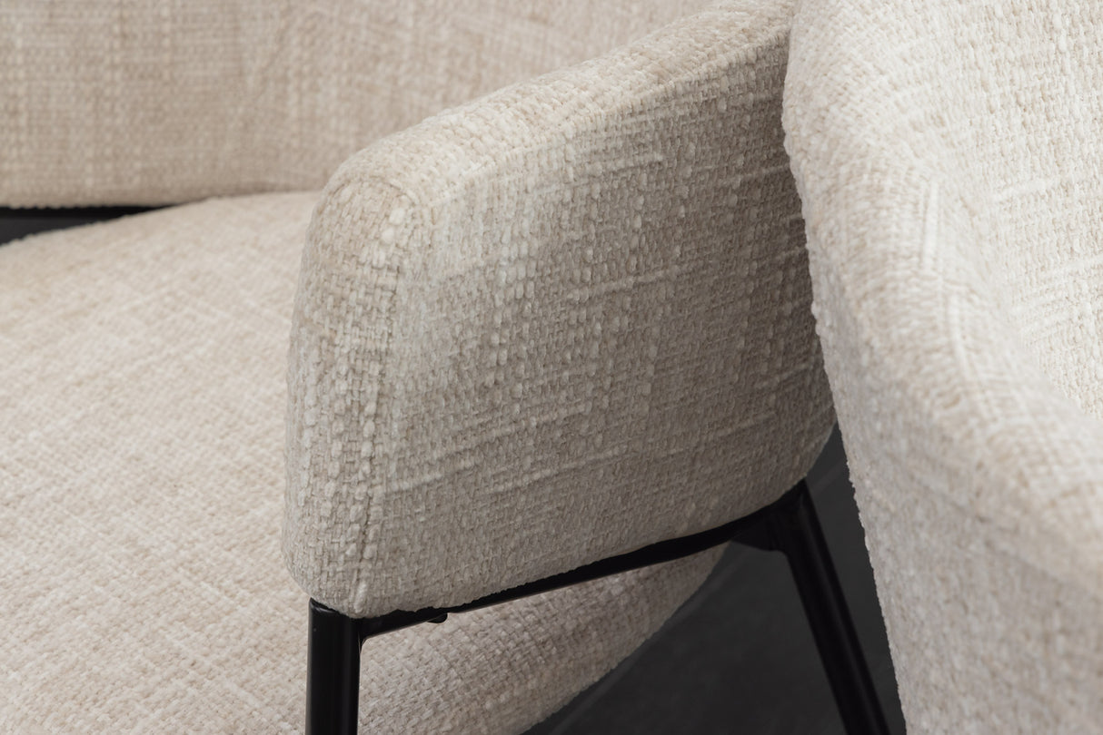 Chair NOBLESSE w/ armrests beige black legs