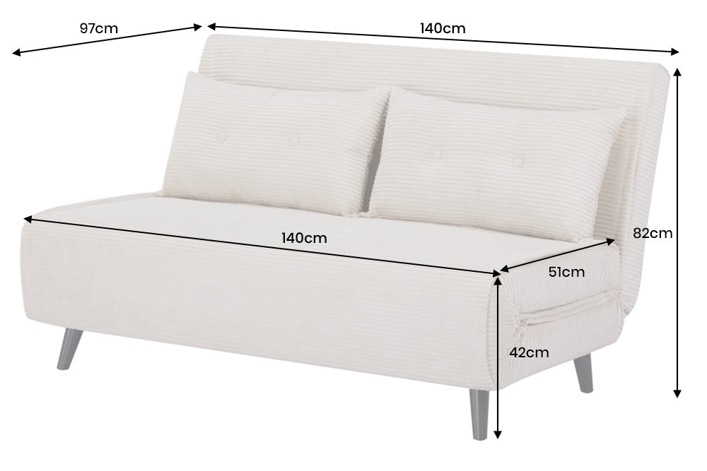 Schlafsessel SMART MULTIFUNCTION 140cm Cord grün