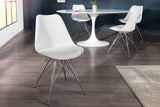 Chair SCANDINAVIA MASTERPIECE retro style white