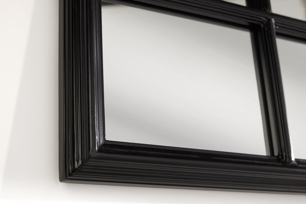 Wall mirror PARIS 120cm paulownia wood black